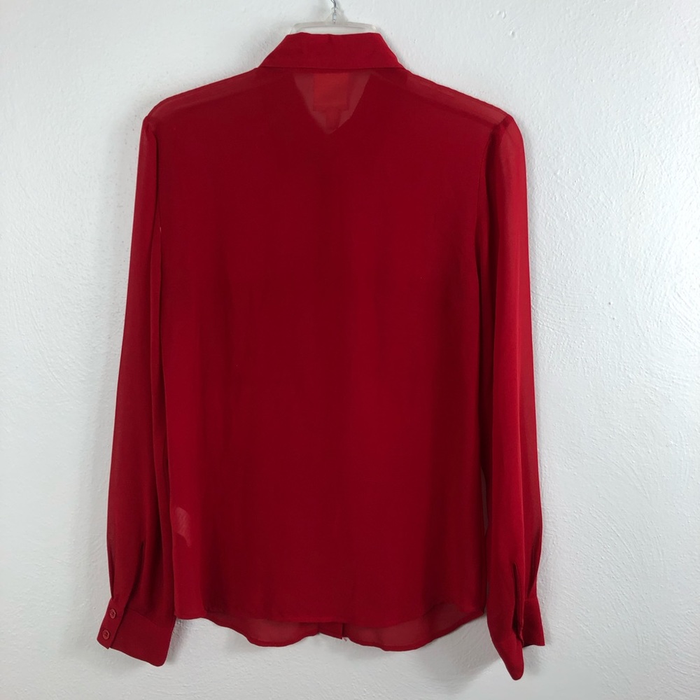 Urban Outfitters Nom De Plume By YaYa Kris Western Tipped Red Button Down Shirt - Picture 9 of 13
